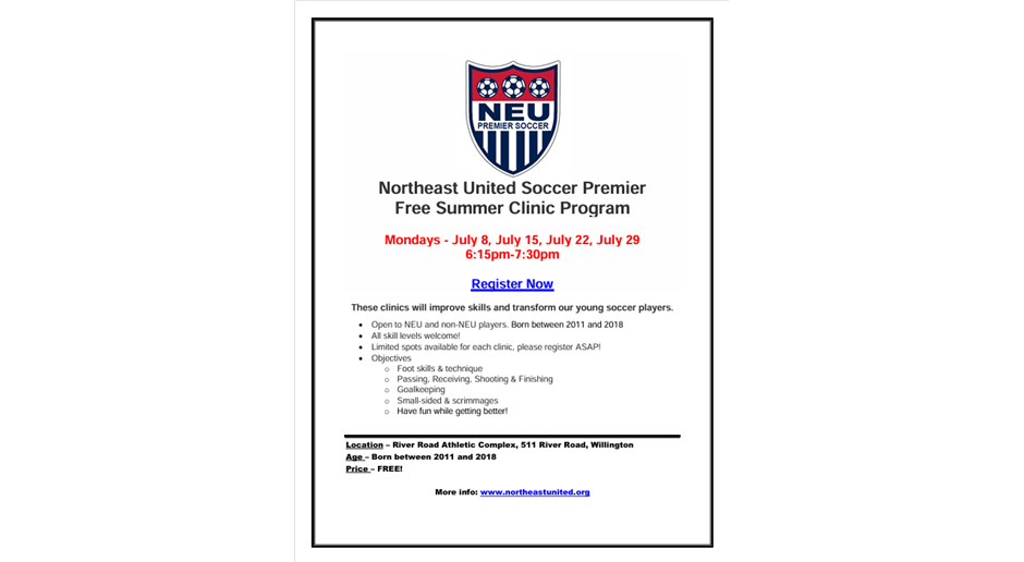 NEU Free Summer Clinic Registration is Open!